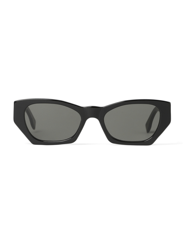 Solid Black Square Frame Sunglasses