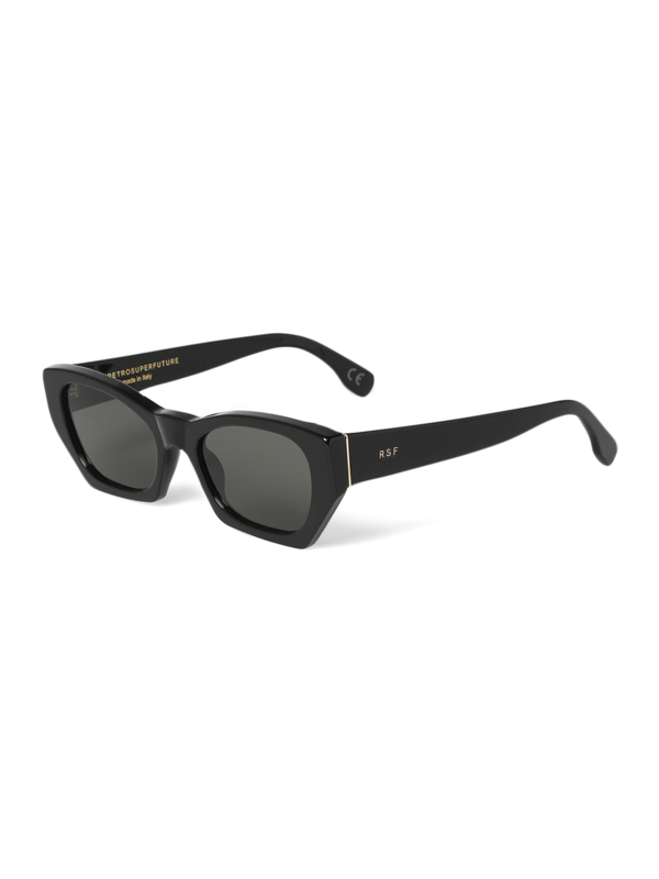 Solid Black Square Frame Sunglasses