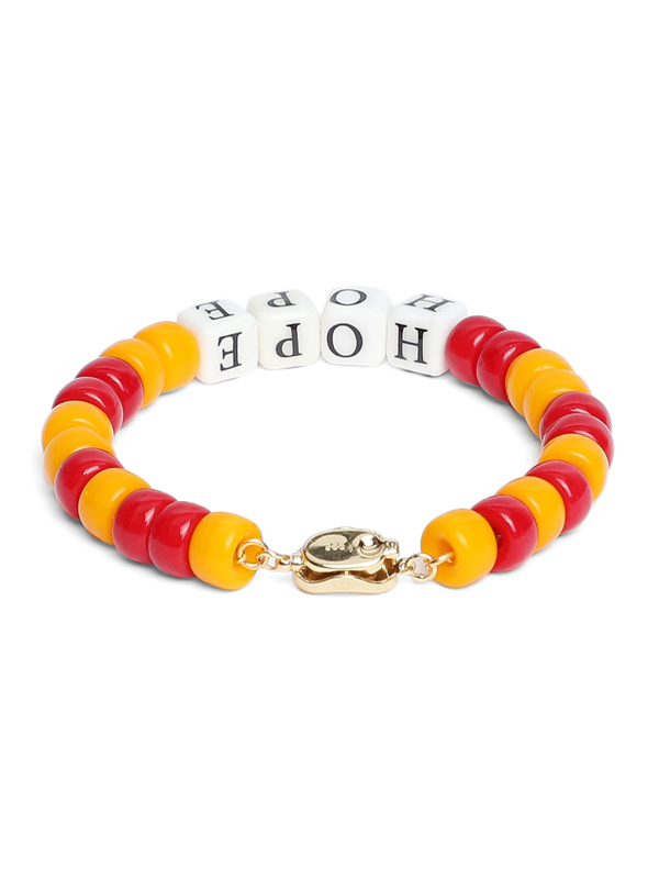 Red & Yellow Beaded Bracelet