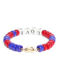 Red & Blue Beaded Bracelet