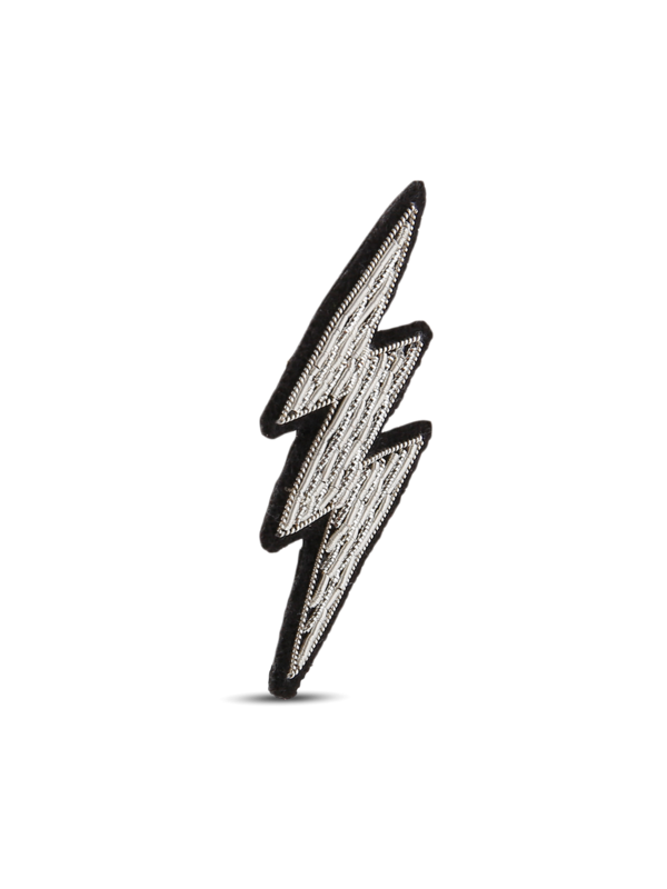 Brooch - Small silver lightning (small box)
