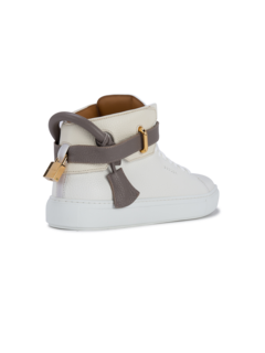 100mm Leather High-Top Sneakers