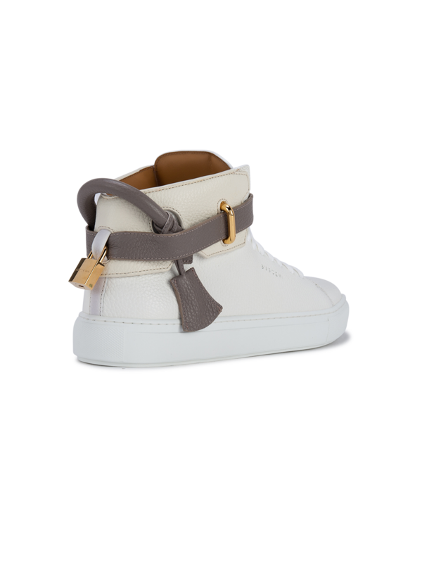100mm Leather High-Top Sneakers