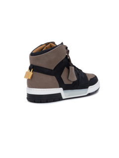 Panelled High-Top Sneakers