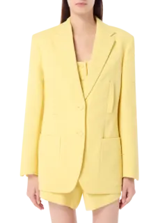 جاكيت بيانكا بقصة فضفاضة من الصوف