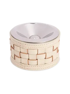 منفضة سجائر ريفيير من الستانلس ستيل مع غطاء منسوج