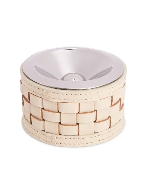 منفضة سجائر ريفيير من الستانلس ستيل مع غطاء منسوج