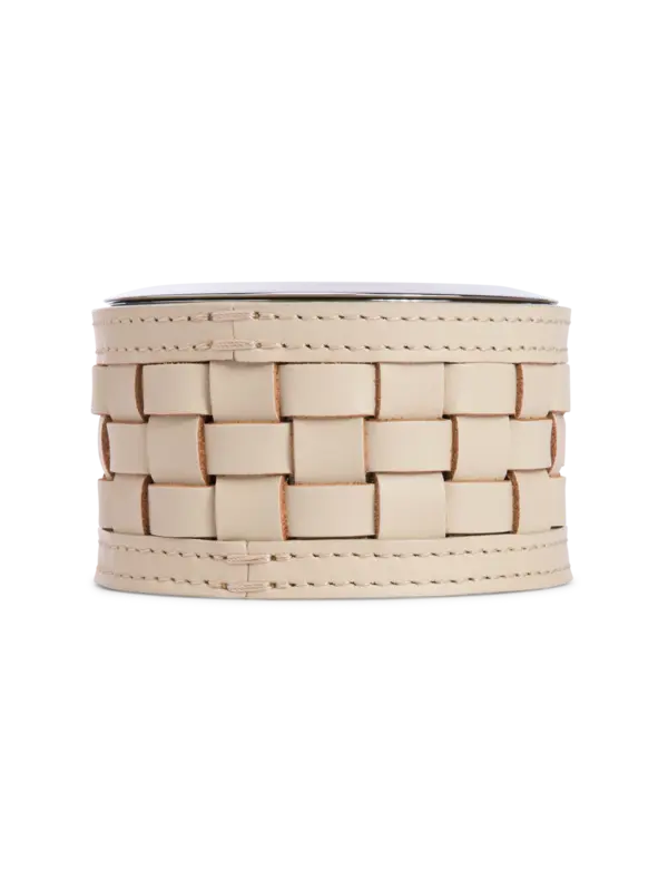 منفضة سجائر ريفيير من الستانلس ستيل مع غطاء منسوج