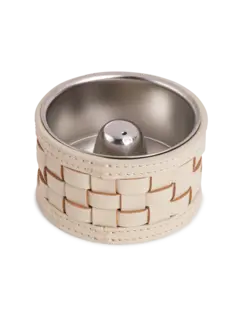 منفضة سجائر ريفيير من الستانلس ستيل مع غطاء منسوج