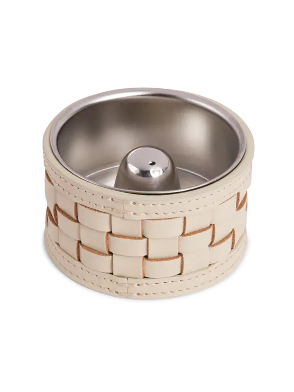 منفضة سجائر ريفيير من الستانلس ستيل مع غطاء منسوج