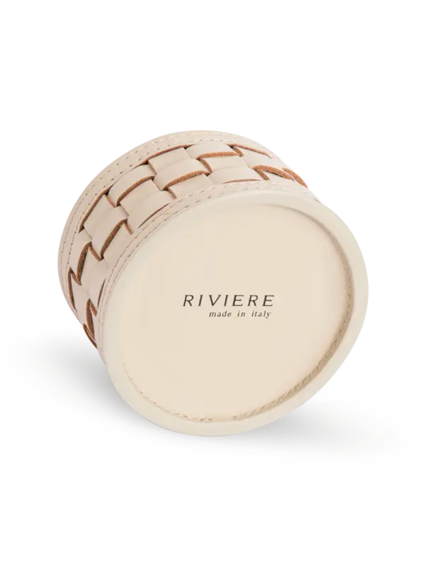 منفضة سجائر ريفيير من الستانلس ستيل مع غطاء منسوج