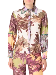 قميص هانسل بأكمام مزينة بكسرات