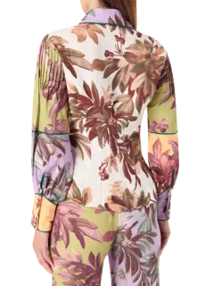 قميص هانسل بأكمام مزينة بكسرات