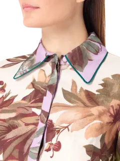 قميص هانسل بأكمام مزينة بكسرات