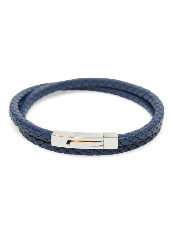 Navy Double Wrap Braid Bracelet