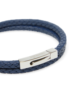 Navy Double Wrap Braid Bracelet