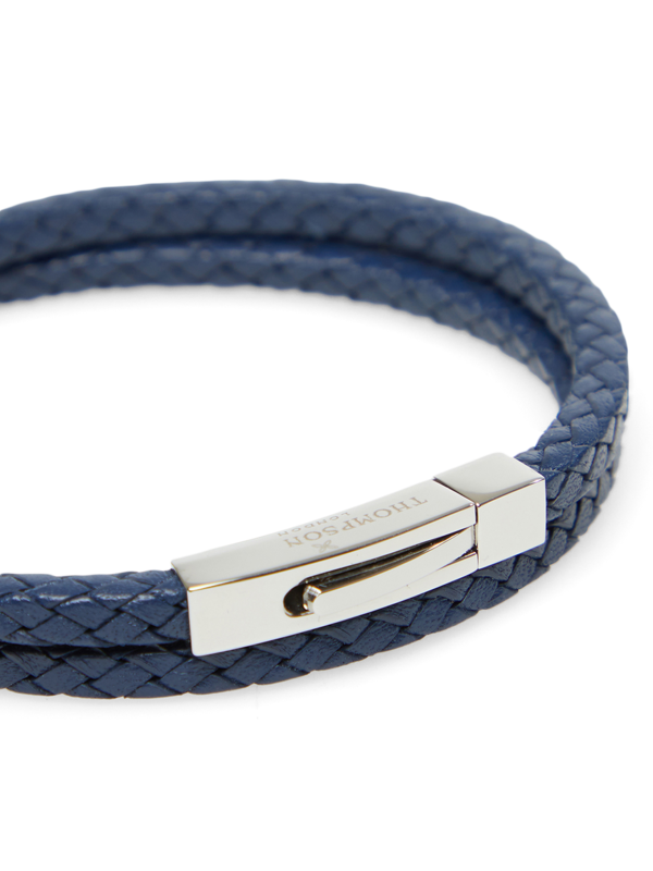 Navy Double Wrap Braid Bracelet