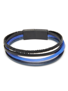 Black Blue Triple Layer Bracelet