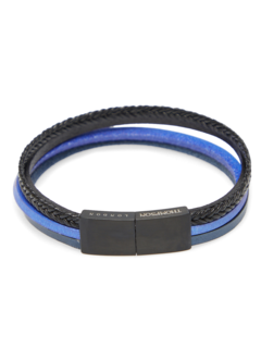 Black Blue Triple Layer Bracelet