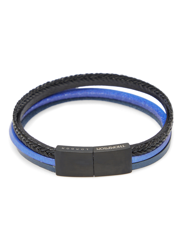 Black Blue Triple Layer Bracelet