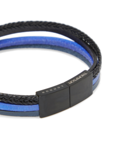 Black Blue Triple Layer Bracelet