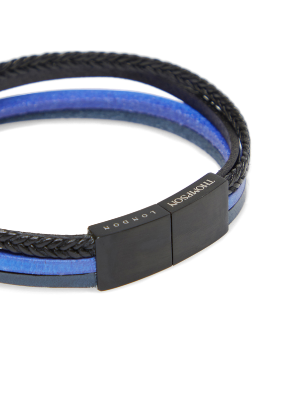 Black Blue Triple Layer Bracelet