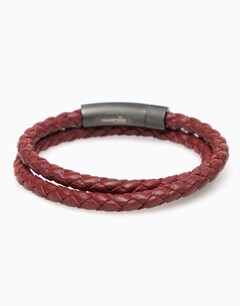 Brick Red Double Wrap Braid Bracelet