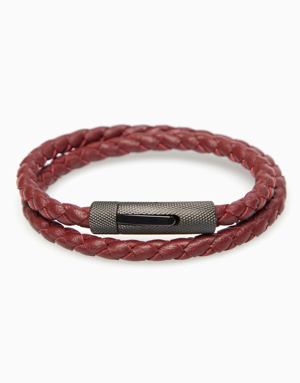 Brick Red Double Wrap Braid Bracelet