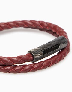 Brick Red Double Wrap Braid Bracelet