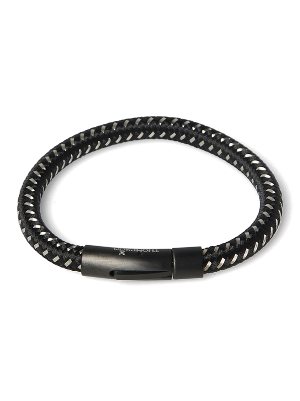 Black Polyester Steel Bracelet
