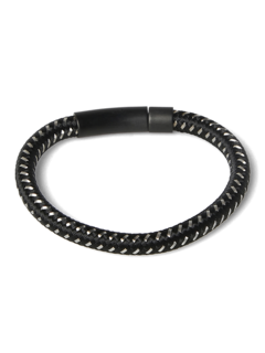 Black Polyester Steel Bracelet