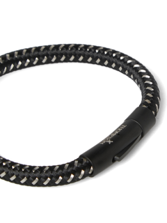Black Polyester Steel Bracelet