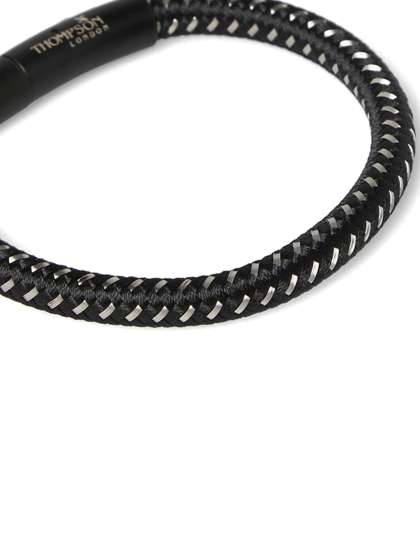 Black Polyester Steel Bracelet