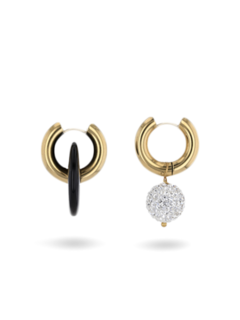 Mismatched Golden Huggie Earrings