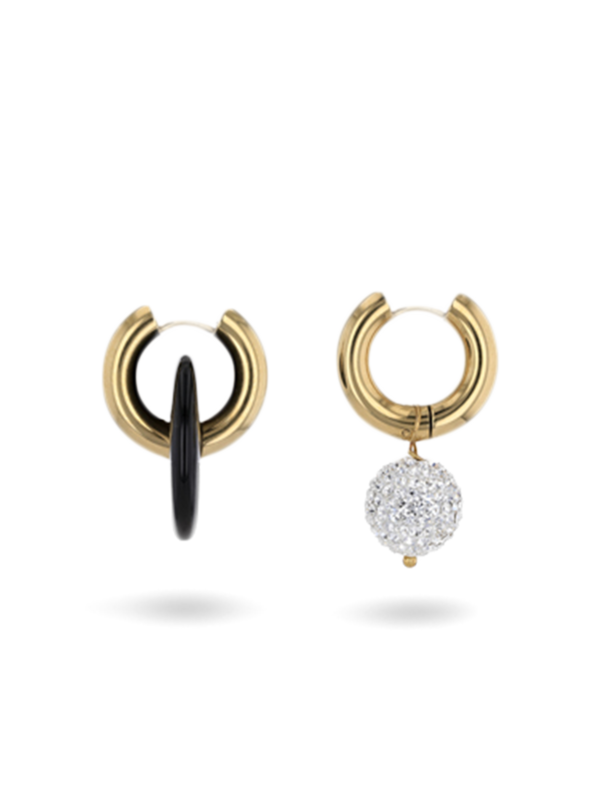 Mismatched Golden Huggie Earrings
