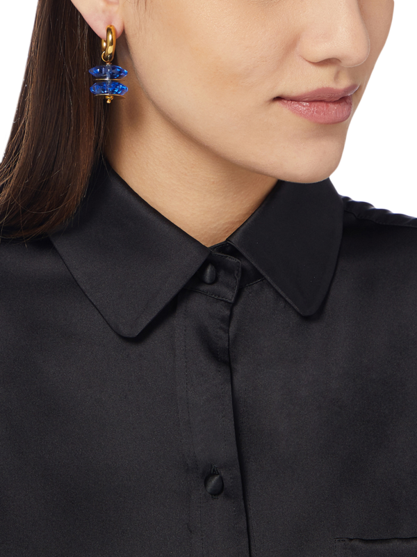 Blue & White Mismatched Earrings