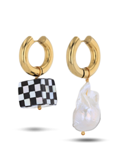Mismatched Golden Huggie Earrings
