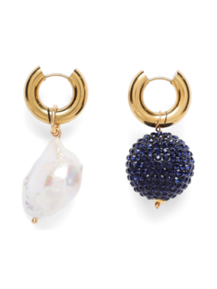 Blue & White Mismatched Earrings