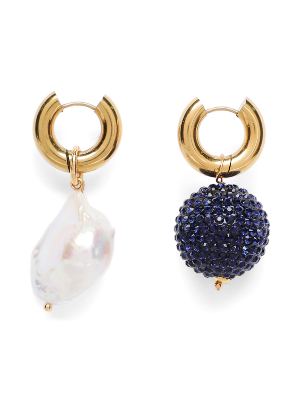 Blue & White Mismatched Earrings