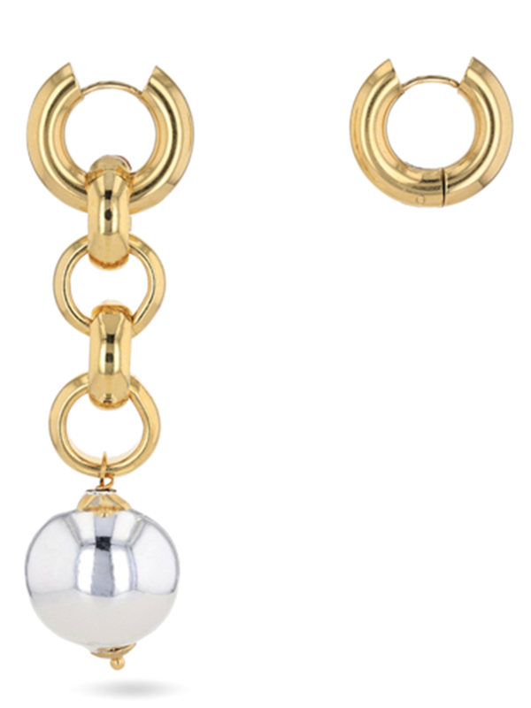 Mismatched Golden Huggie Earrings