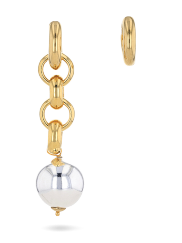 Mismatched Golden Huggie Earrings