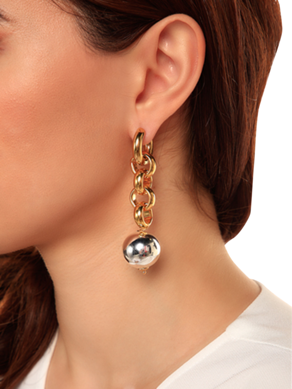 Mismatched Golden Huggie Earrings