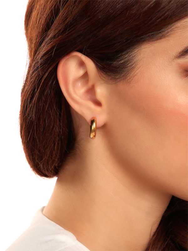 Mismatched Golden Huggie Earrings