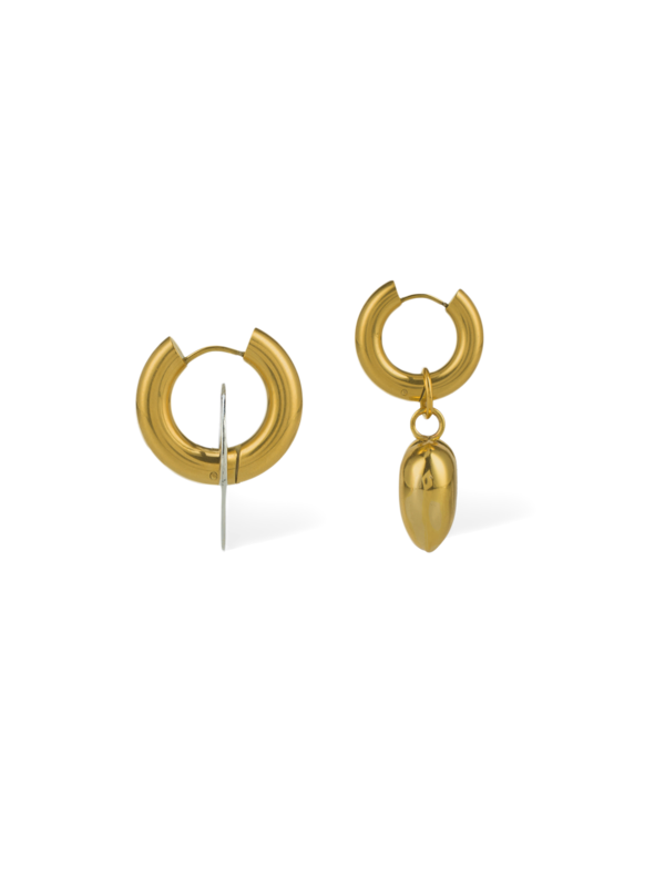 Heart-Embellished Hoop Earrings