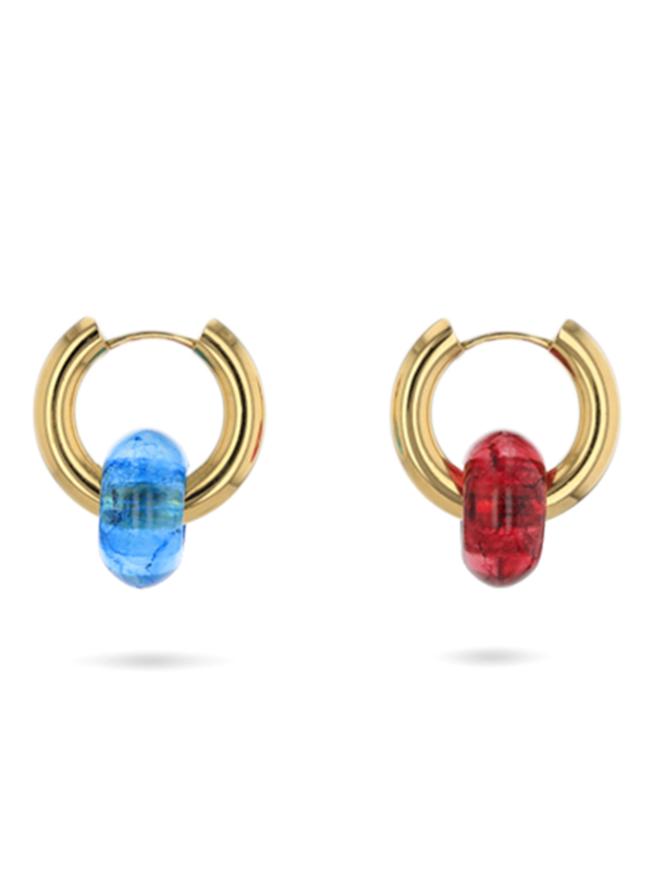 Mismatched Golden Huggie Earrings