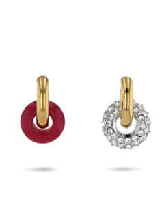 Mismatched Golden Huggie Earrings