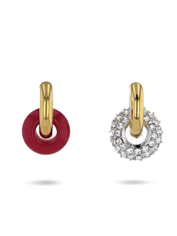 Mismatched Golden Huggie Earrings