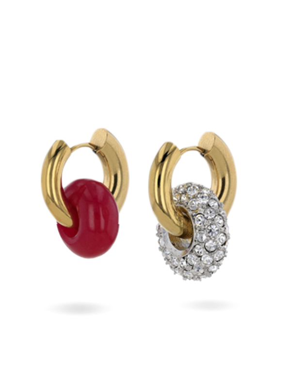 Mismatched Golden Huggie Earrings