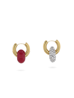 Mismatched Golden Huggie Earrings