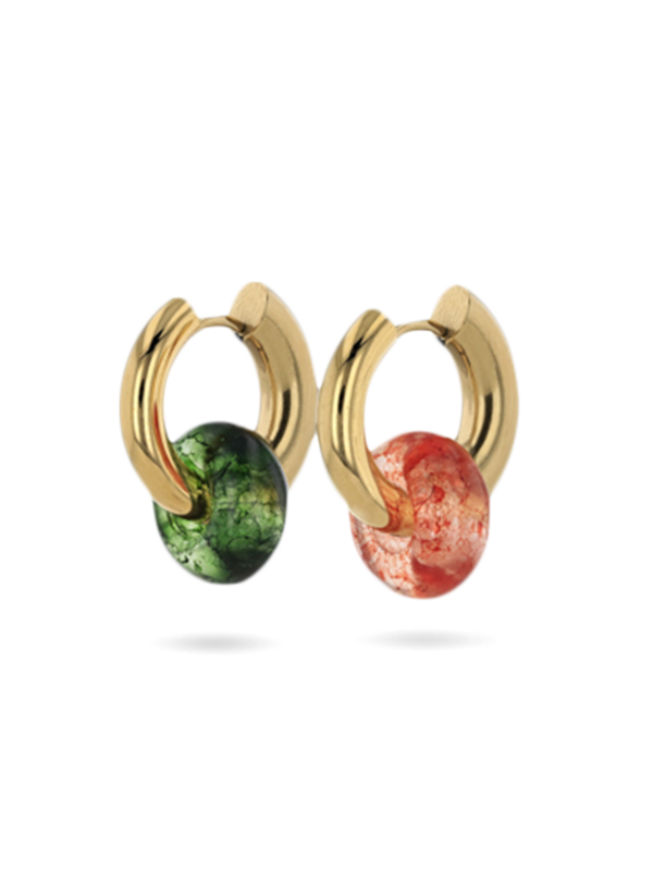 Mismatched Golden Huggie Earrings